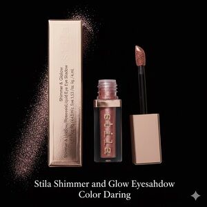 ✨ NEW Stila Shimmer & Glow Liquid Eyeshadow "Daring"  Sparkle Eye Makeup